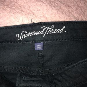 Black regular rise skinny jeans